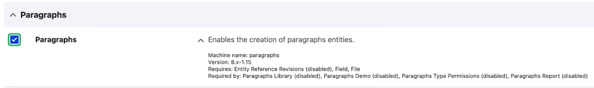 Drupal Paragraphs页面生成器的使用